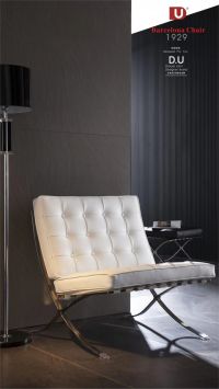 Barcelona chair white