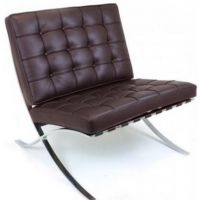 Chaise Barcelona marron foncé