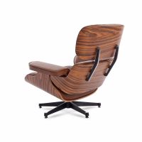 Eames lounge chair + ottoman brown PU wax leather