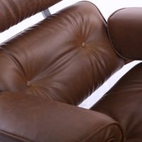 Eames lounge chair + ottoman brown PU wax leather