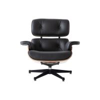 Chaise longue Eames + ottoman noir