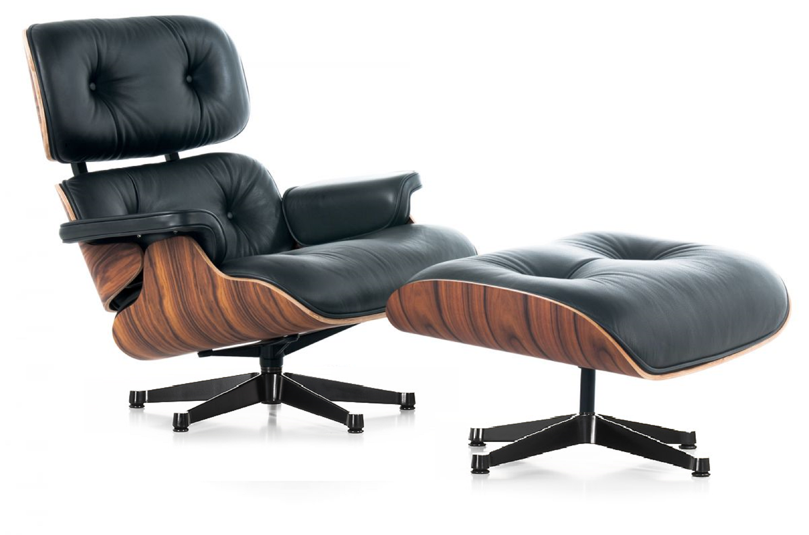 venijn Dicteren jacht Eames Lounge Chair + Ottoman Zwart | Retro Living Furniture