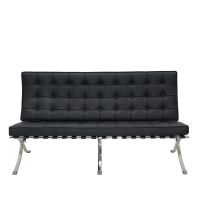 Barcelona sofa chair black 2 seater